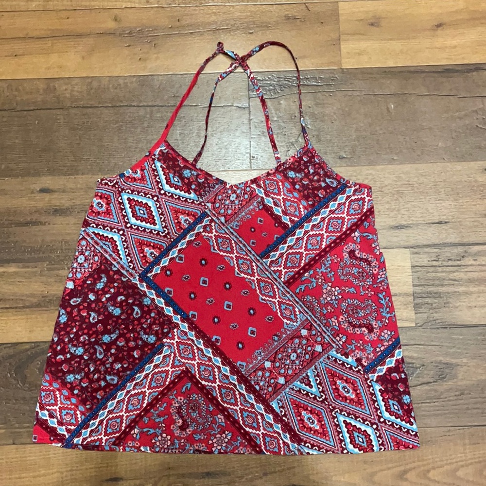 Hollister red blouse size small